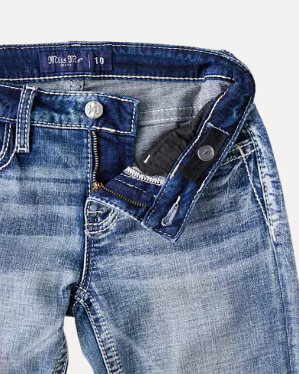 Zerrissene Straight Leg-Jeans