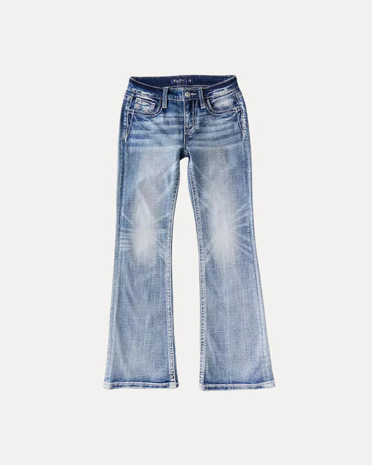 Zerrissene Straight Leg-Jeans